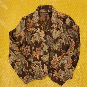DKNY Floral Tapestry Blazer sz XL